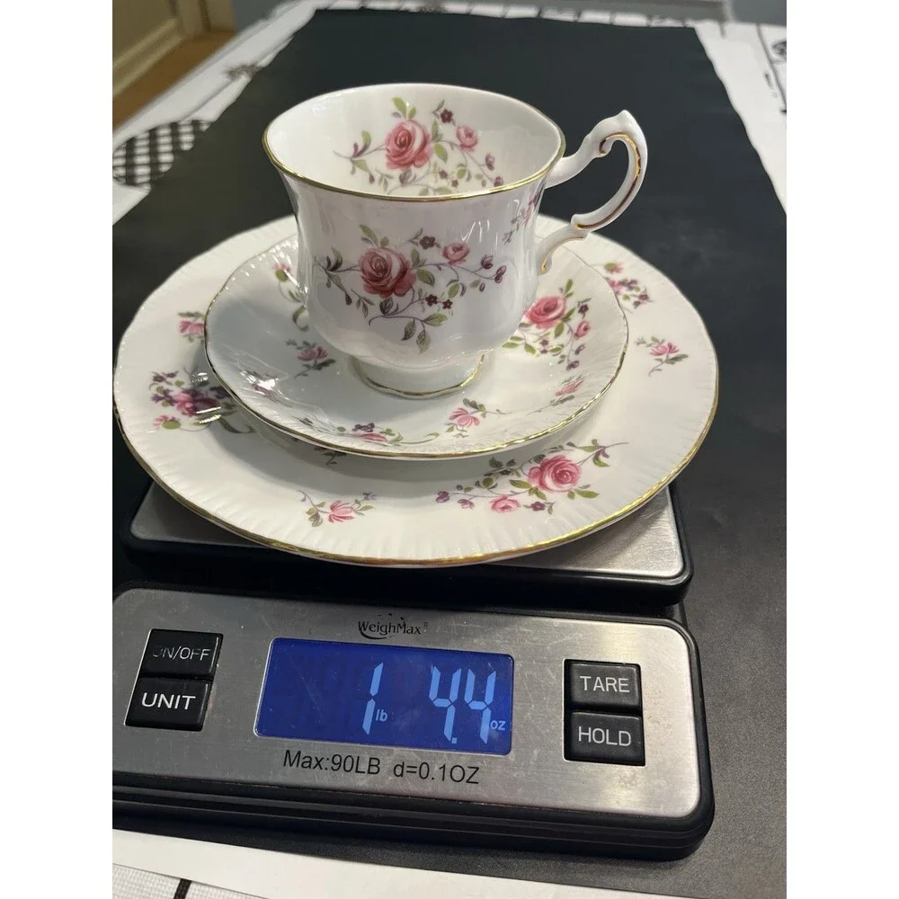 3pc Paragon Her Majesty Queen “Fragrance” Floral Tea Cup Saucer Luncheon Plate